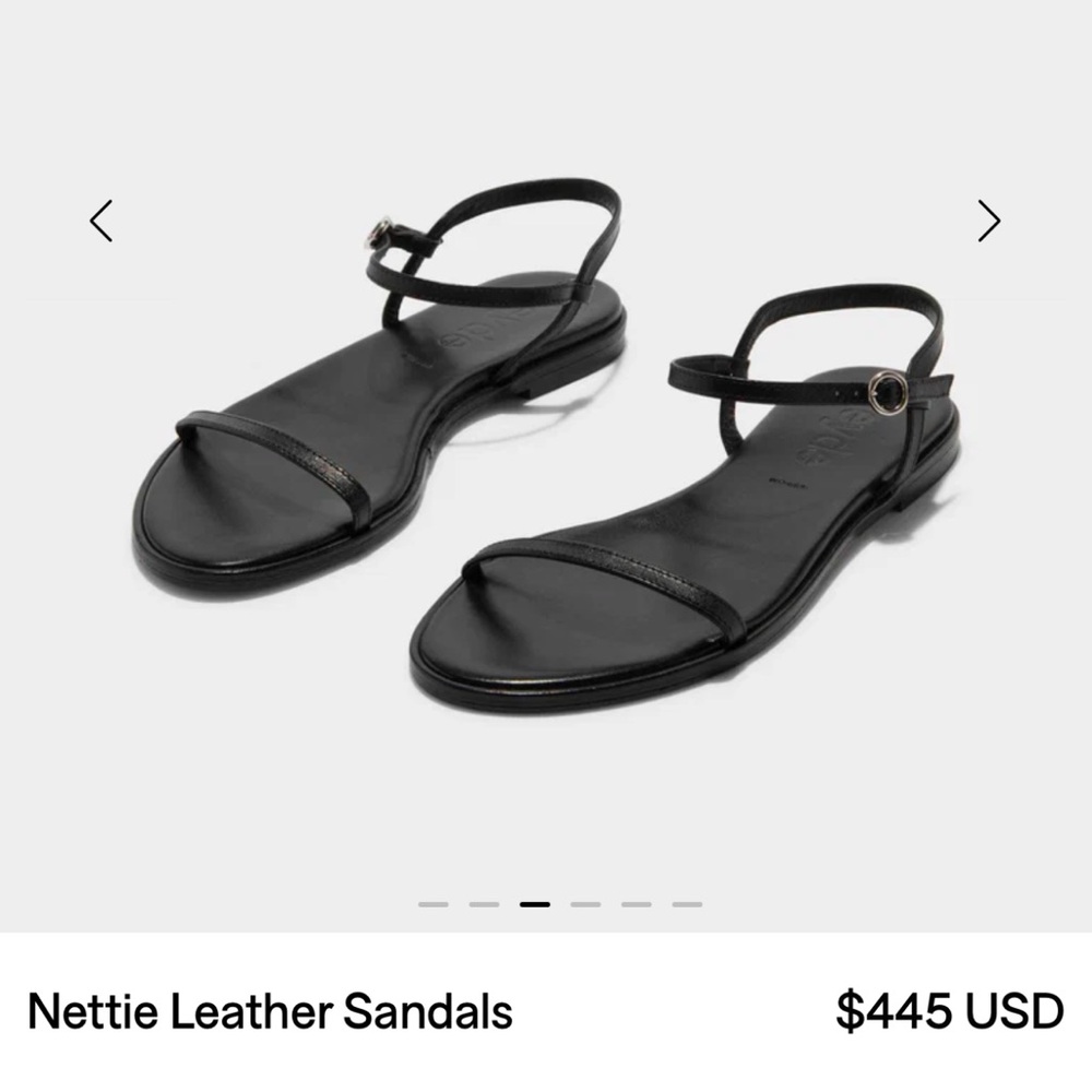 Aeyde Nettie Leather Ankle-Strap Sandals - Black